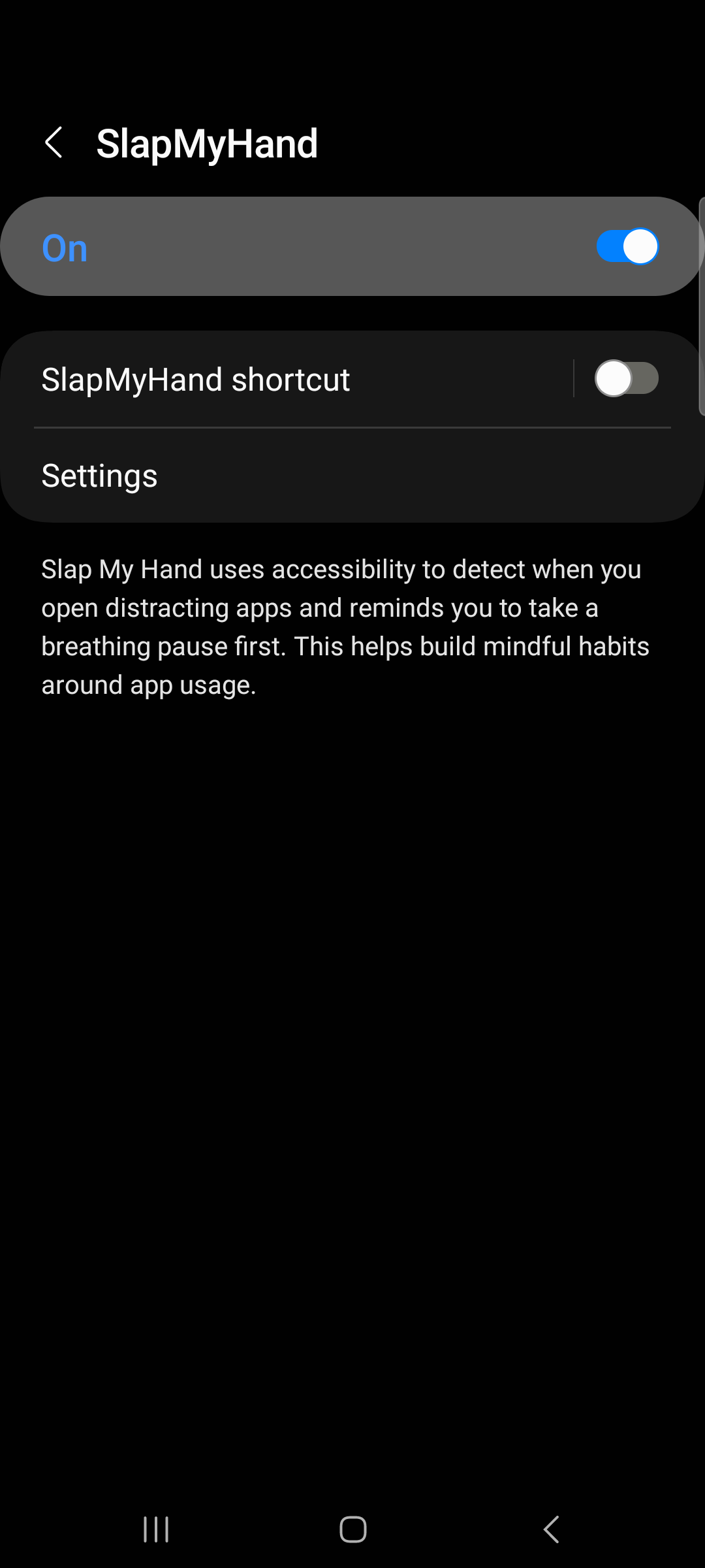 Verify accessibility service is on