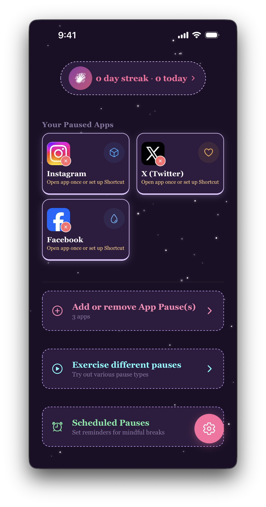 Before setup - apps not yet active